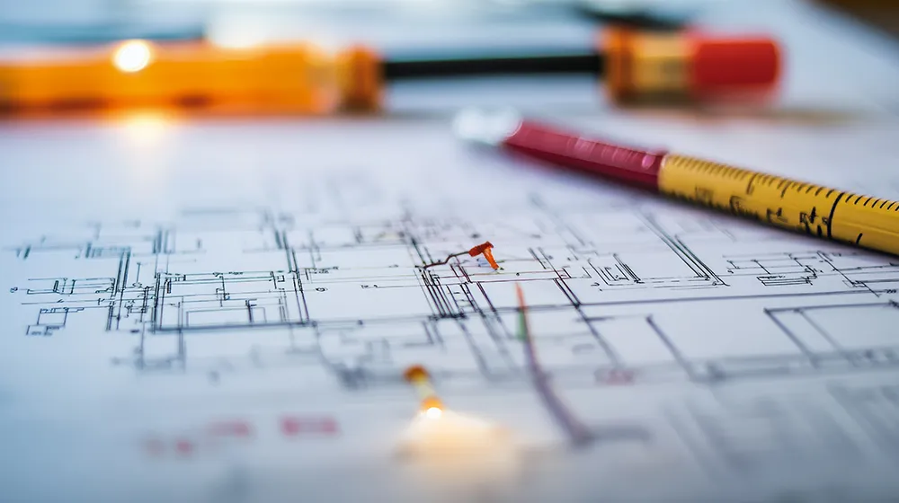 Engineering CAD blueprint design